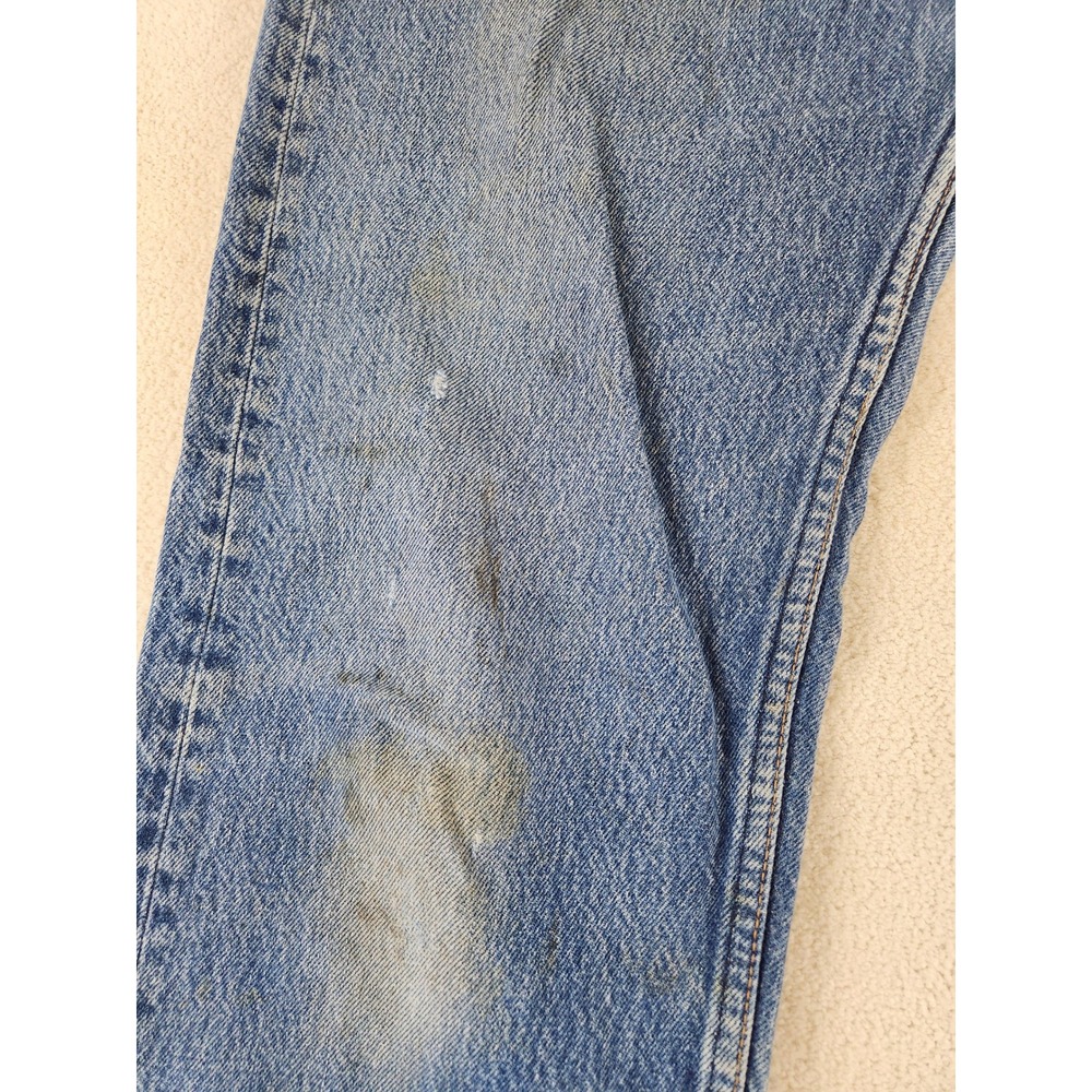 90s 501 Buttonfly Levis Jeans Tag Size 34 x 33 Distressed Grunge USA Made - Picture 10 of 12